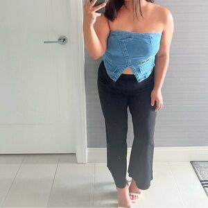 Jean tube top